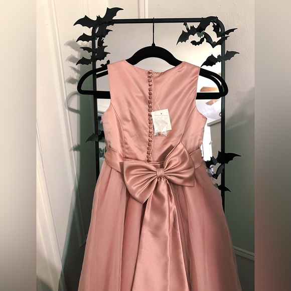 David’s Bridal Blush Gown w/ Crystal Sash – Size 8 - Picture 4 of 5